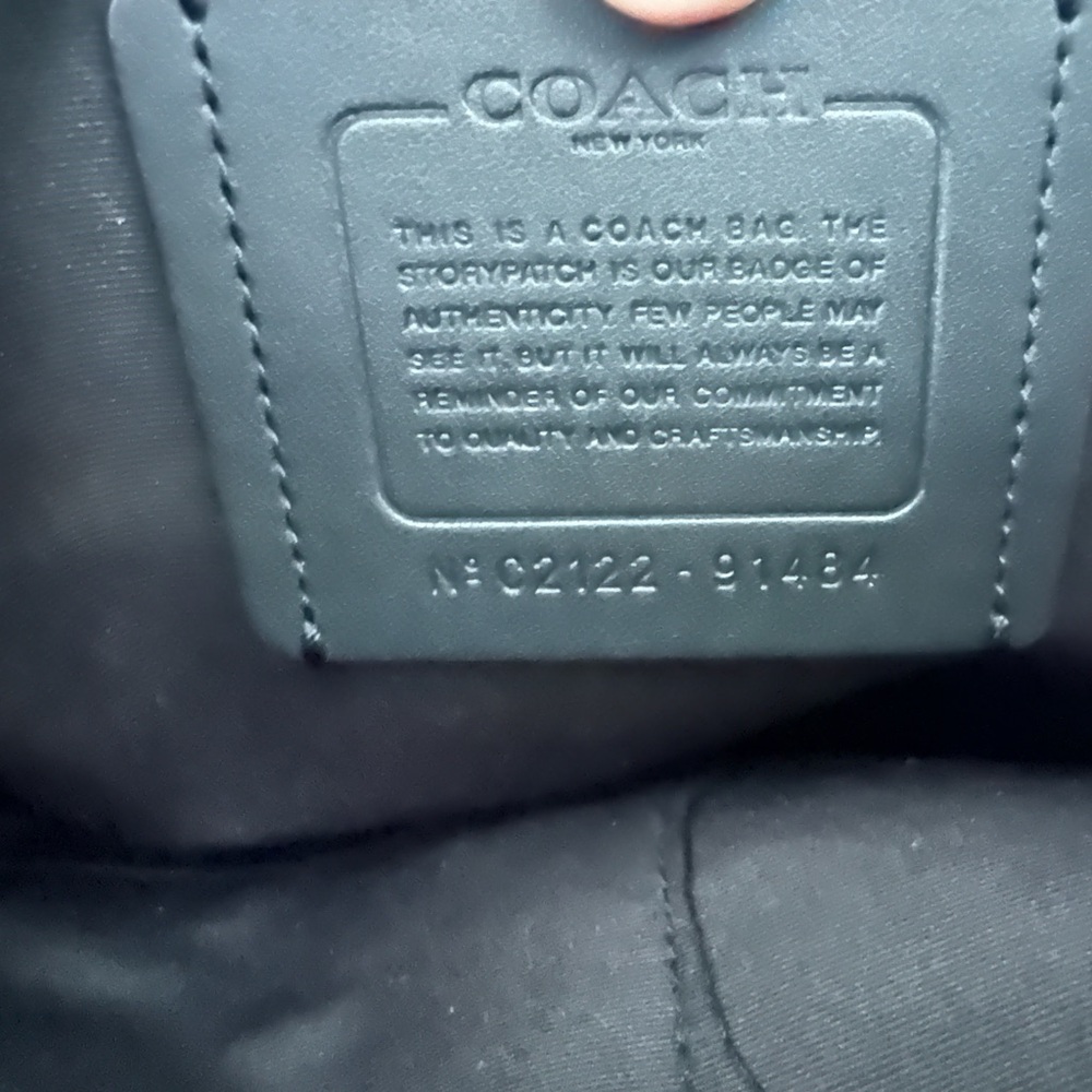 Coach Black Textured Bag